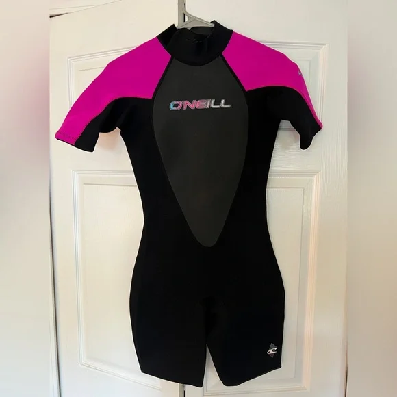 O'Neill Women's Reactor 2mm Short Sleeve Back Zip Spring Wetsuit - Picture 2 of 7